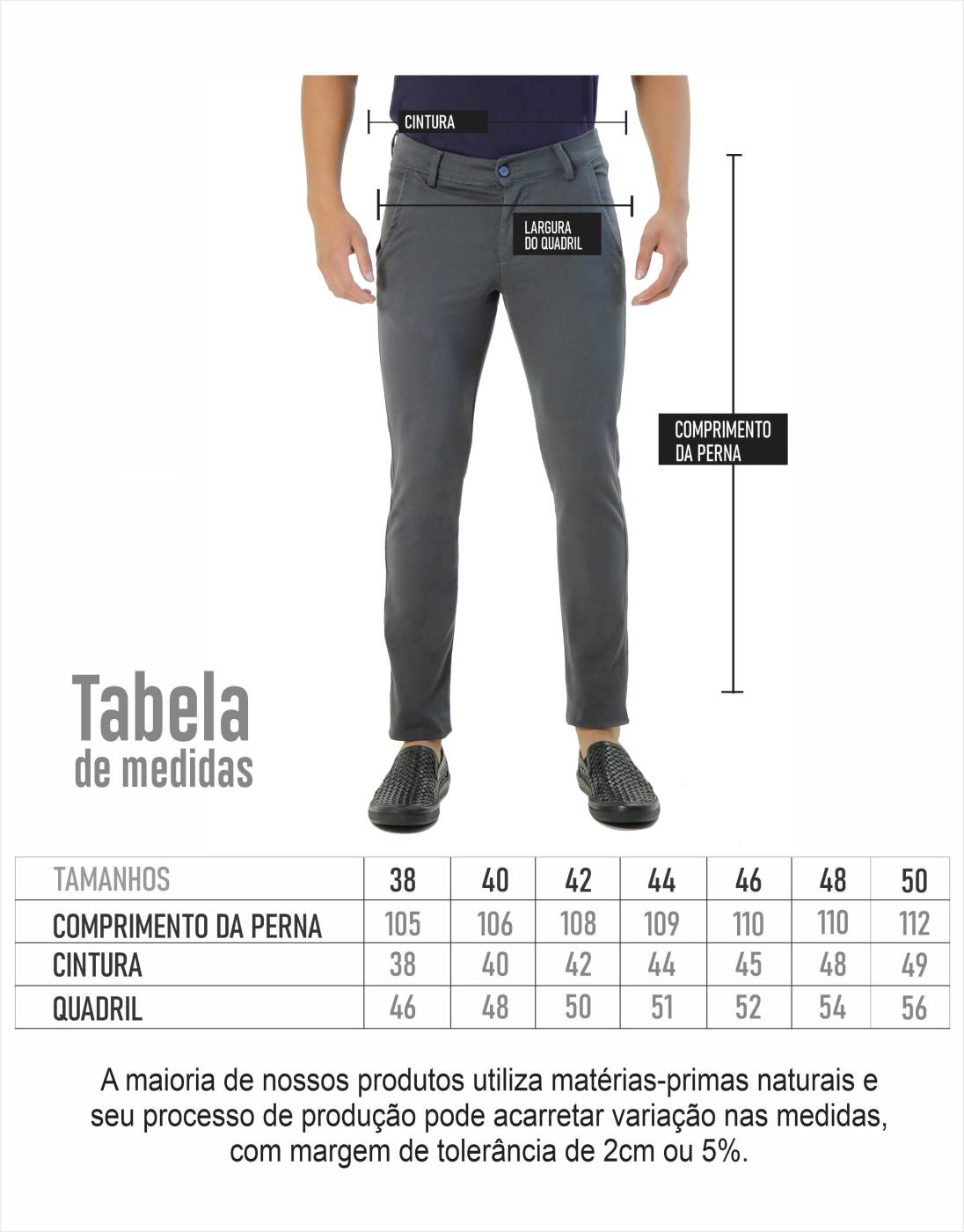 CALÇA ALFAIATARIA CASUAL SARJA COM ELASTANO AREIA - Imagem 5
